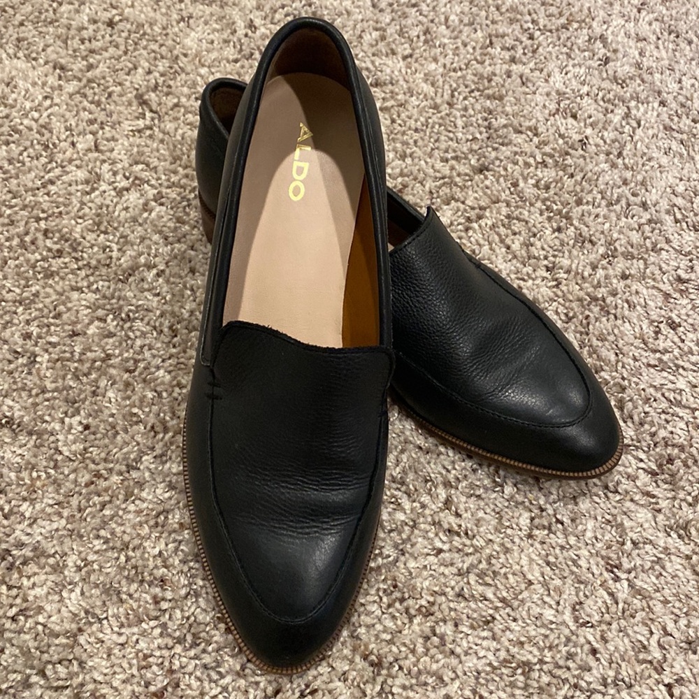 Aldo black loafers. Size 7